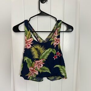 Tropical Floral Crop Top - Size XS